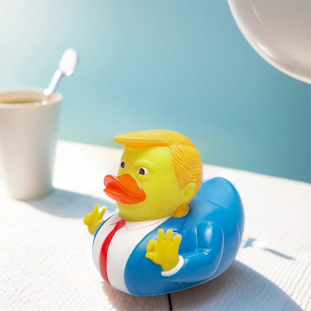 Trump Rubber Duck Bath Toy Novelty Shower Water Floating US President Baby Water Toy for Kids Gift Birthdays Showers Bath Time