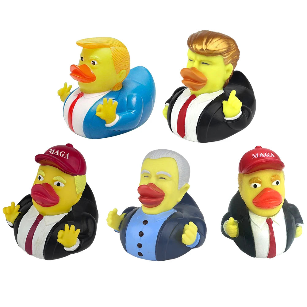 Trump Rubber Duck Bath Toy Novelty Shower Water Floating US President Baby Water Toy for Kids Gift Birthdays Showers Bath Time