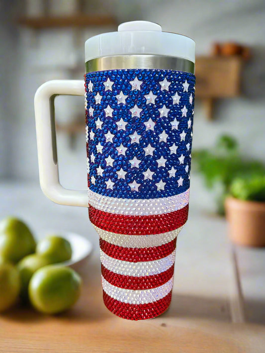 40oz Stainless Steel Maga Tumblers Rhinestone Cups